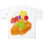 Lily bird（リリーバード）のベリーとクリームとフレンチトースト フルグラフィックTシャツ