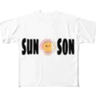 sun☀︎sonのサンサンあかちゃん(ロゴ) フルグラフィックTシャツ