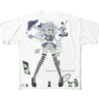 loveclonesのWEARHOUSE DOLL 巨大化アリス 美脚人形 All-Over Print T-Shirt