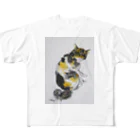 永久凍土の国の白夜の振り向く三毛猫 All-Over Print T-Shirt