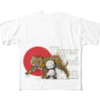 Masashi Kaminkoのタイガー&ポンちゃん フルグラフィックTシャツ