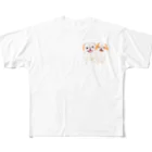 hanapecha_wannyanの仲良し狆ちゃん All-Over Print T-Shirt