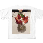 hoozue_wo_tsuitaのパフェを食べてる夢見てるからへいき All-Over Print T-Shirt