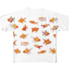 puikkoの金魚集合 フルグラフィックTシャツ