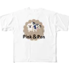 hanapecha_wannyanのペキちゃん狆ちゃん All-Over Print T-Shirt