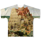artgalleryのDe Toren van Babel フルグラフィックTシャツ