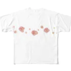 Wedding design Comfyのwater flower フルグラフィックTシャツ