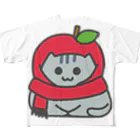 ねこのフェーさんのねこのフェーさん”赤いリンゴ” All-Over Print T-Shirt