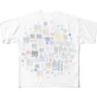 kimchinの寿司屋の湯呑みのような魚へんの漢字のレイアウト All-Over Print T-Shirt