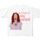 RainbowTokyoのin front of my salad  フルグラフィックTシャツ