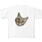 猫様online の猫様のお顔 フルグラフィックTシャツ