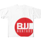 BJJ AVATARSのBJJ AVATRAS LOGO All-Over Print T-Shirt