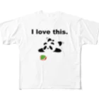 ブランケット大佐のパンダLOVEセレクション（桜餅） All-Over Print T-Shirt