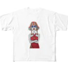 S2ショップのColorful Hair Woman No.3 All-Over Print T-Shirt