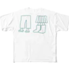 順扇堂のズボンくんとスカートちゃん All-Over Print T-Shirt