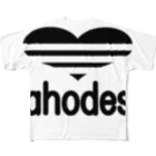 AAAstarsのahodes-黒 フルグラフィックTシャツ