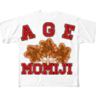 ヘンテコデザイン専門店　SYUNLABOのAGE MOMIJI All-Over Print T-Shirt