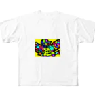 湊あうろんのポップアートのふくろう All-Over Print T-Shirt