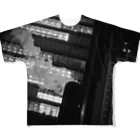 #gvai_nの#Alley wearll chimney(monochrome) フルグラフィックTシャツ