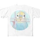 まめるりはことりの可愛いのぞき見セキセイインコちゃん【まめるりはことり】 All-Over Print T-Shirt