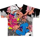 unknown＋storeの蛸とOL フルグラフィックTシャツ