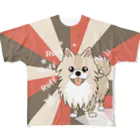 キッズサイズ　わんぱくぽめる堂のぽめるのキラキラ フルグラフィックTシャツ All-Over Print T-Shirt