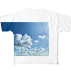 空飛ぶ猫 sakuuのclouds フルグラフィックTシャツ