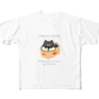 しょっぷ　かわゆきのはこいり　わんこ　くろしばーじょん All-Over Print T-Shirt