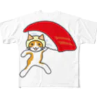 ヨープキャンが気になったのすしねこ フルグラフィックTシャツ