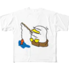 cyakoのプニ蔵〜釣り フルグラフィックTシャツ