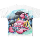 Usapiaのヒトヨタケとスコピー All-Over Print T-Shirt