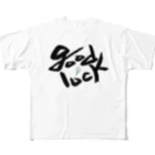 GreenSpecialの筆文字　幸運　グッドラック All-Over Print T-Shirt