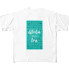 Aloha nui loaのgreen wall  フルグラフィックTシャツ