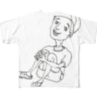 inyangの体躯座りboy All-Over Print T-Shirt