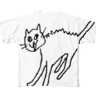 イチトモ製作所の威嚇猫2 フルグラフィックTシャツ