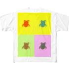 くるみのお店のカラフルにリアルなざぶとん All-Over Print T-Shirt