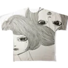 Rena Tsukiji - illustration goodsの相対ガールズ All-Over Print T-Shirt