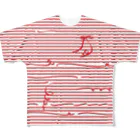 dizzyのRed Stripes フルグラフィックTシャツ