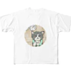 ミャムミャムマナコのうっとりサウナにゃんこ All-Over Print T-Shirt