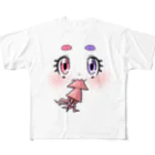 tachikawaのかお フルグラフィックTシャツ