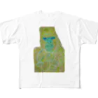 mogmog モグモグのカラフル　ゴリラ フルグラフィックTシャツ
