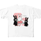 usagi-usagiのバレエうさぎ（背景透明ver） フルグラフィックTシャツ