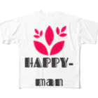 世界の果てにのHAPPY-man All-Over Print T-Shirt