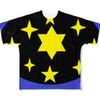みょん-みょんの星々の宇宙図ｋ フルグラフィックTシャツ