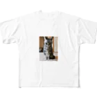 ポメラニアンの福(9歳)のミィちゃん(16歳)(引き) All-Over Print T-Shirt