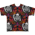 Ａ’ｚｗｏｒｋＳのFallen Angel of SKULL SEAMLESS PATTERN All-Over Print T-Shirt