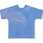 YURURIのくらげblue フルグラフィックTシャツ