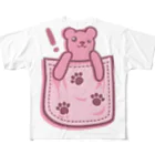 AURA_HYSTERICAのBear_in_the_Pocket フルグラフィックTシャツ