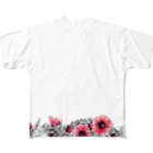 SANKAKU DESIGN STOREのFlower for waist circumference / WINTER All-Over Print T-Shirt