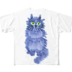 segasworksのながいねこ（お座り） All-Over Print T-Shirt